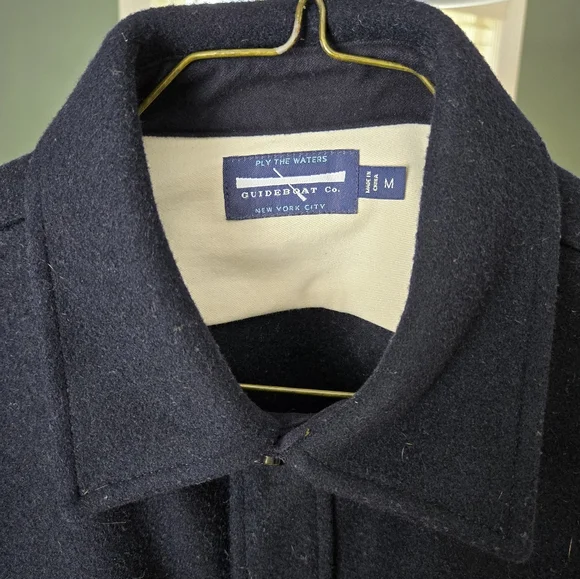 Guideboat Brand medium navy wool CPO shirt - Picture 3 of 9